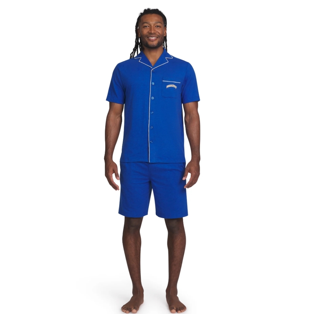 Dogg Supply by Snoop Dogg Men's Notch Collar Shirt and Shorts Pajama Set, 2-Piec